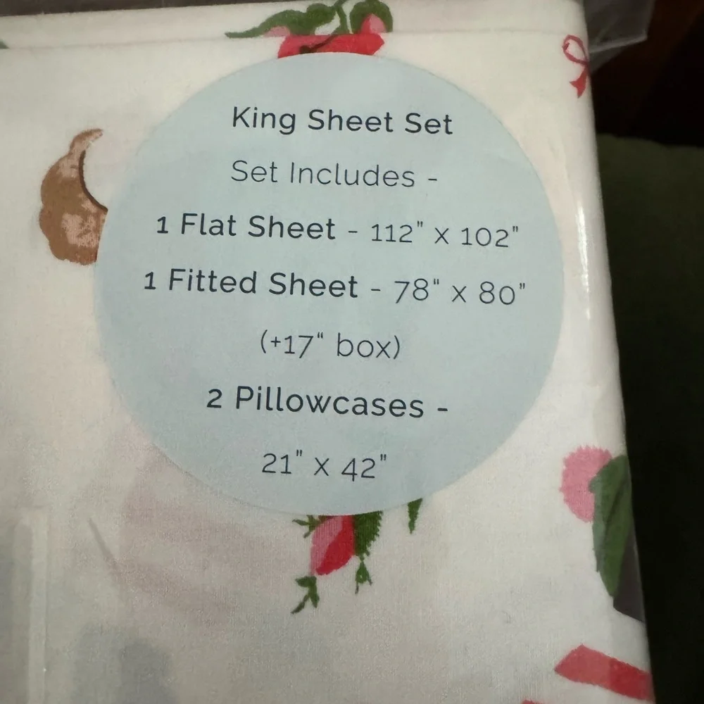 CATH KIDSTON”puppy love” king size sheet set!I have other sizes & patterns too🎄